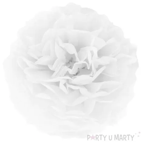 pompon bibulowy classic bialy partypal 35 cm