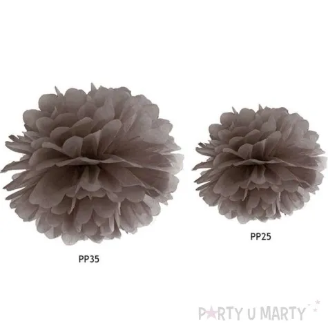 pompon bibulowy classic brazowy 25 cm