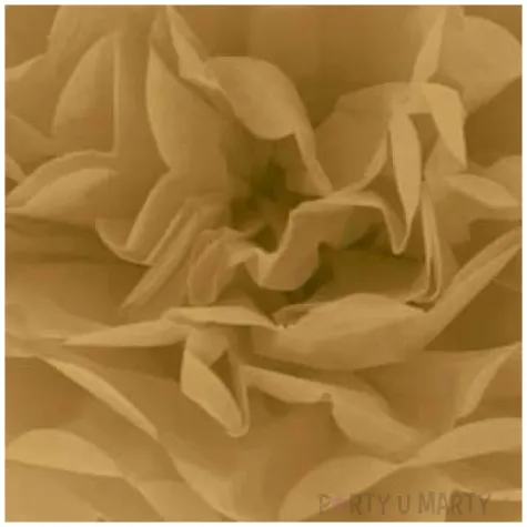 pompon bibulowy classic brazowy zloty partypal 15 cm