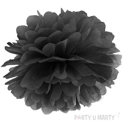 pompon bibulowy classic czarny 25 cm