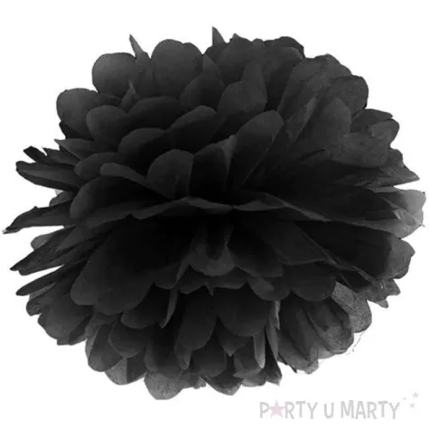 pompon bibulowy classic czarny partydeco 35 cm