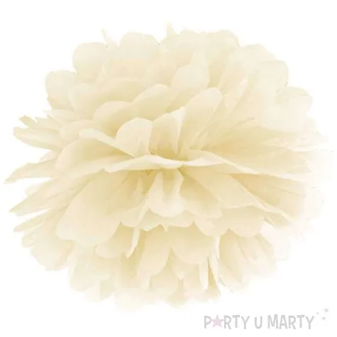 pompon bibulowy classic ecru partydeco 35 cm