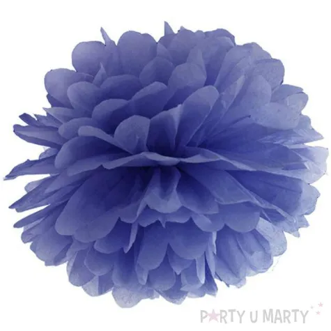pompon bibulowy classic granatowy partydeco 35 cm