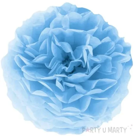 pompon bibulowy classic jasny niebieski partypal 15 cm