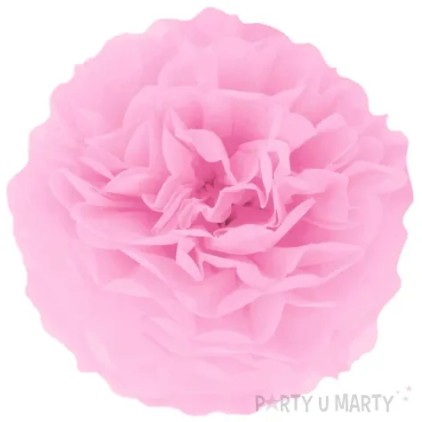 pompon bibulowy classic jasny rozowy partypal 15 cm