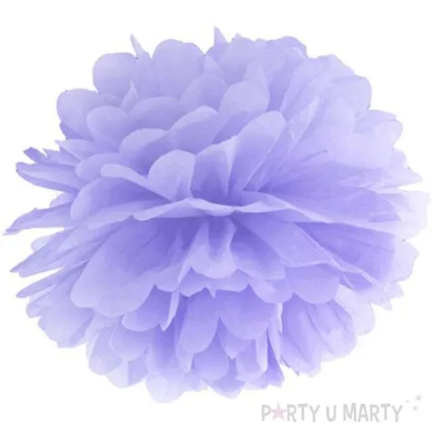 pompon bibulowy classic liliowy jasny partydeco 35 cm