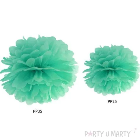 pompon bibulowy classic mietowy ciemny 25 cm