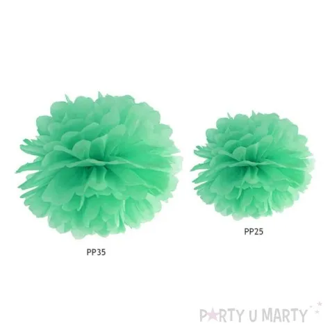pompon bibulowy classic mietowy partydeco 35 cm