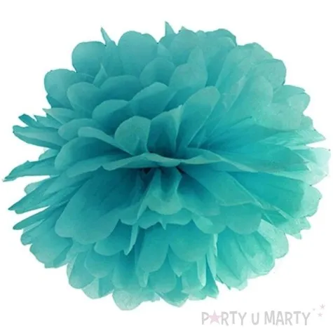 pompon bibulowy classic morski ciemny partydeco 35 cm