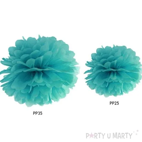 pompon bibulowy classic morski ciemny partydeco 35 cm