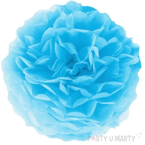 pompon bibulowy classic niebieski partypal 35 cm