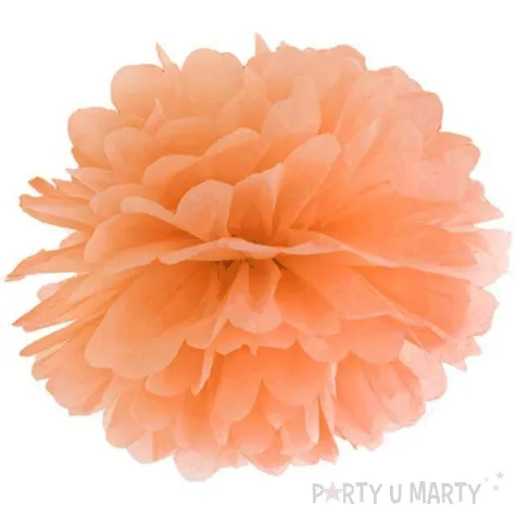 pompon bibulowy classic pomaranczowy jasny partydeco 35 cm