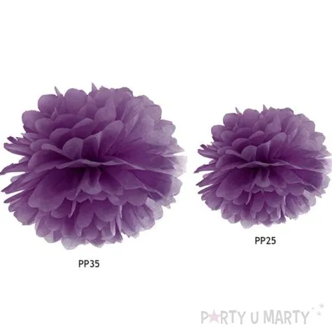 pompon bibulowy classic purpura partydeco 35 cm