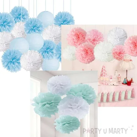 pompon bibulowy classic rozowy jasny 25 cm