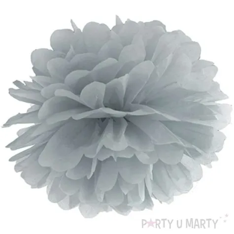 pompon bibulowy classic szary 25 cm