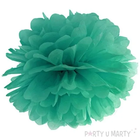 pompon bibulowy classic turkusowy 25 cm