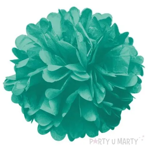 pompon bibulowy classic turkusowy 25 cm