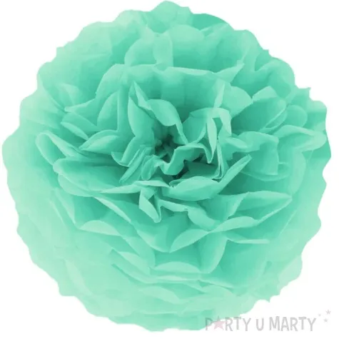 pompon bibulowy classic turkusowy partypal 35 cm