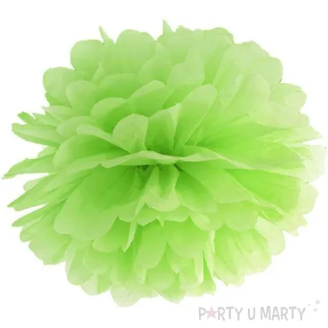 pompon bibulowy classic zielone jabluszko partydeco 35 cm