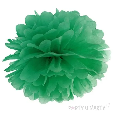 pompon bibulowy classic zielony szmaragdowy 25 cm