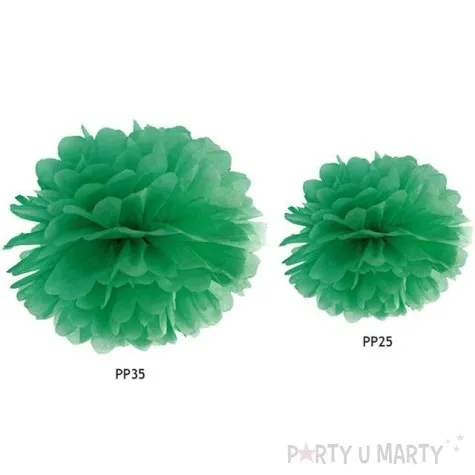 pompon bibulowy classic zielony szmaragdowy 25 cm