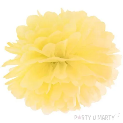 pompon bibulowy classic zolty partydeco 35 cm
