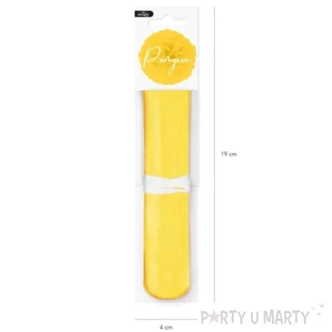 pompon bibulowy classic zolty partypal 15 cm