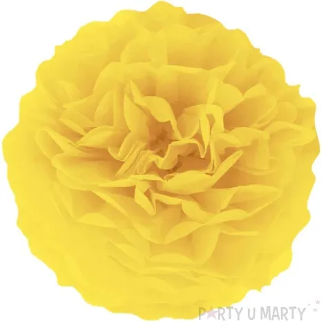 pompon bibulowy classic zolty partypal 35 cm