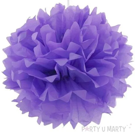 pompon bibulowy lawendowy 40 cm