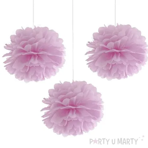 pompon bibulowy slubny rozowy amscan 35 cm