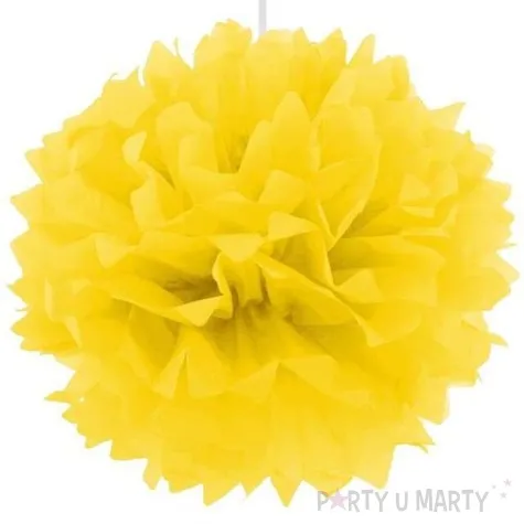 pompon bibulowy zolty 40 cm