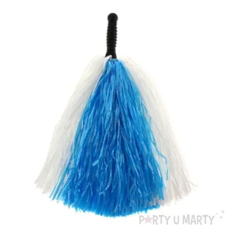 pompon czirliderka bialo niebieska godan