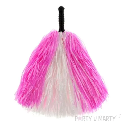 pompon czirliderka bialo rozowa godan