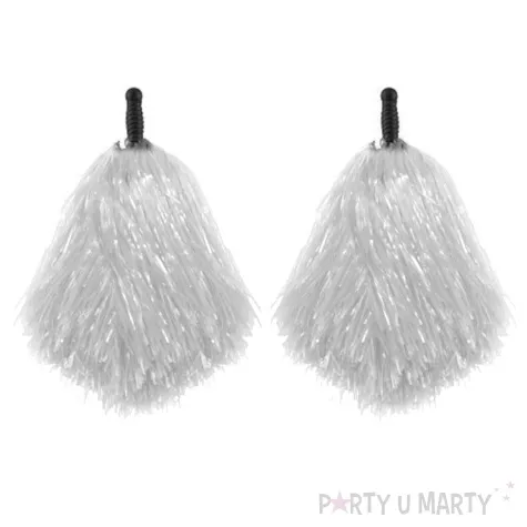 pompon czirliderka bialy partytino 40 cm 2 szt