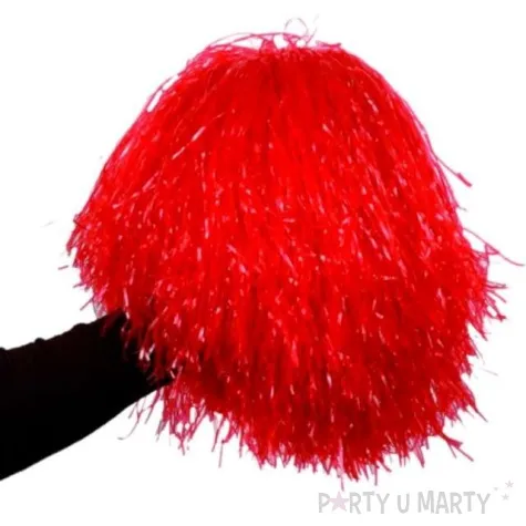 pompon czirliderka czerwony partytino 29 cm