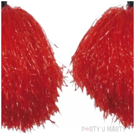 pompon czirliderka czerwony partytino 30 cm 2 szt