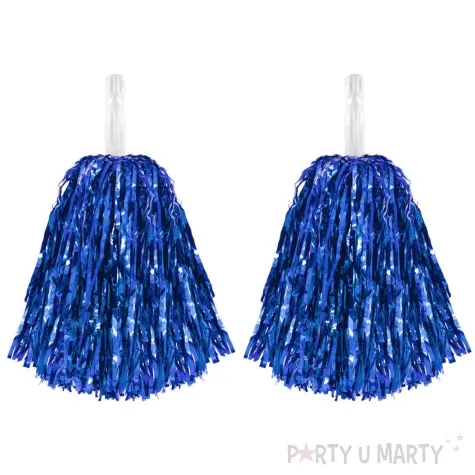 pompon czirliderka niebieski partypal 38 cm 2 szt