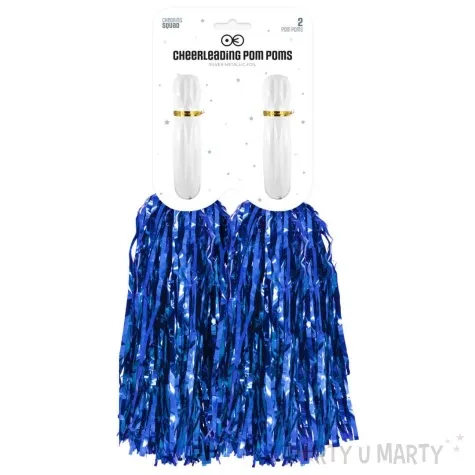 pompon czirliderka niebieski partypal 38 cm 2 szt