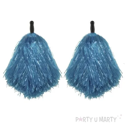 pompon czirliderka niebieski partytino 30 cm 2 szt