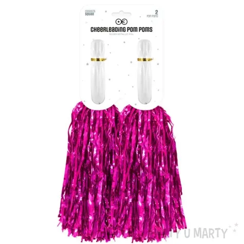 pompon czirliderka rozowy ciemny partypal 38 cm 2 szt