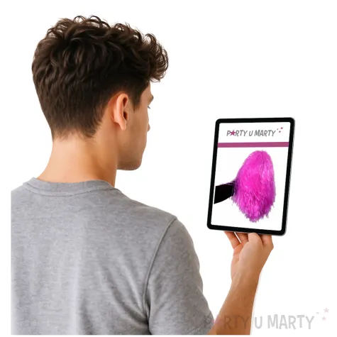 pompon czirliderka rozowy partytino 29 cm