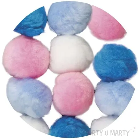 pompony dekoracyjne akrylowe titanum 12 szt