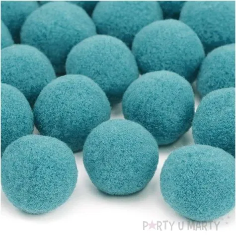 pompony dekoracyjne pluszowe partydeco morski 20 szt