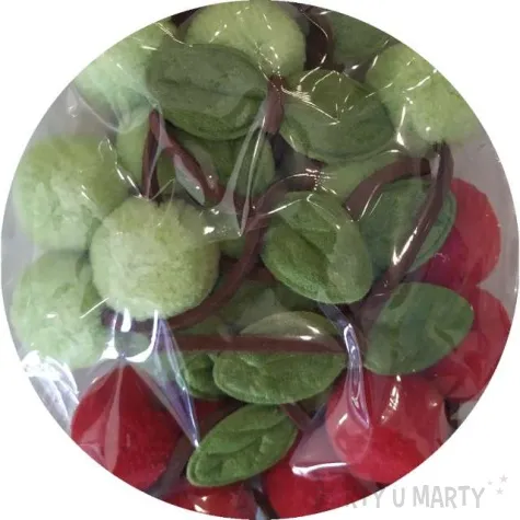 pompony dekoracyjne slodkie wisienki titanum mix 2cm