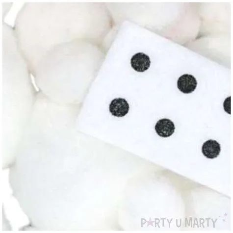 pompony pluszowe akrylowe biale titanum 11 53 mm 45 szt