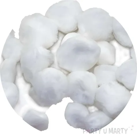 pompony pluszowe akrylowe bialy brewis 25 35 40 mm 24 szt