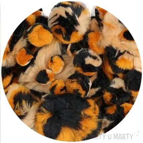 pompony pluszowe akrylowe cetki czarno brazowe titanum 12 53 mm 45 szt