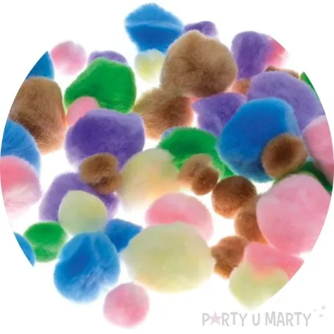 pompony pluszowe akrylowe mix brewis 10 25 mm 78 szt