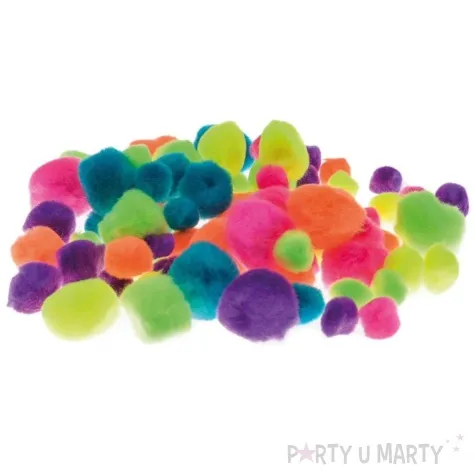 pompony pluszowe akrylowe mix brewis 10 25 mm 78 szt