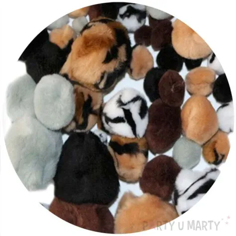 pompony pluszowe akrylowe mix cetki titanum 10 50 mm 54 szt